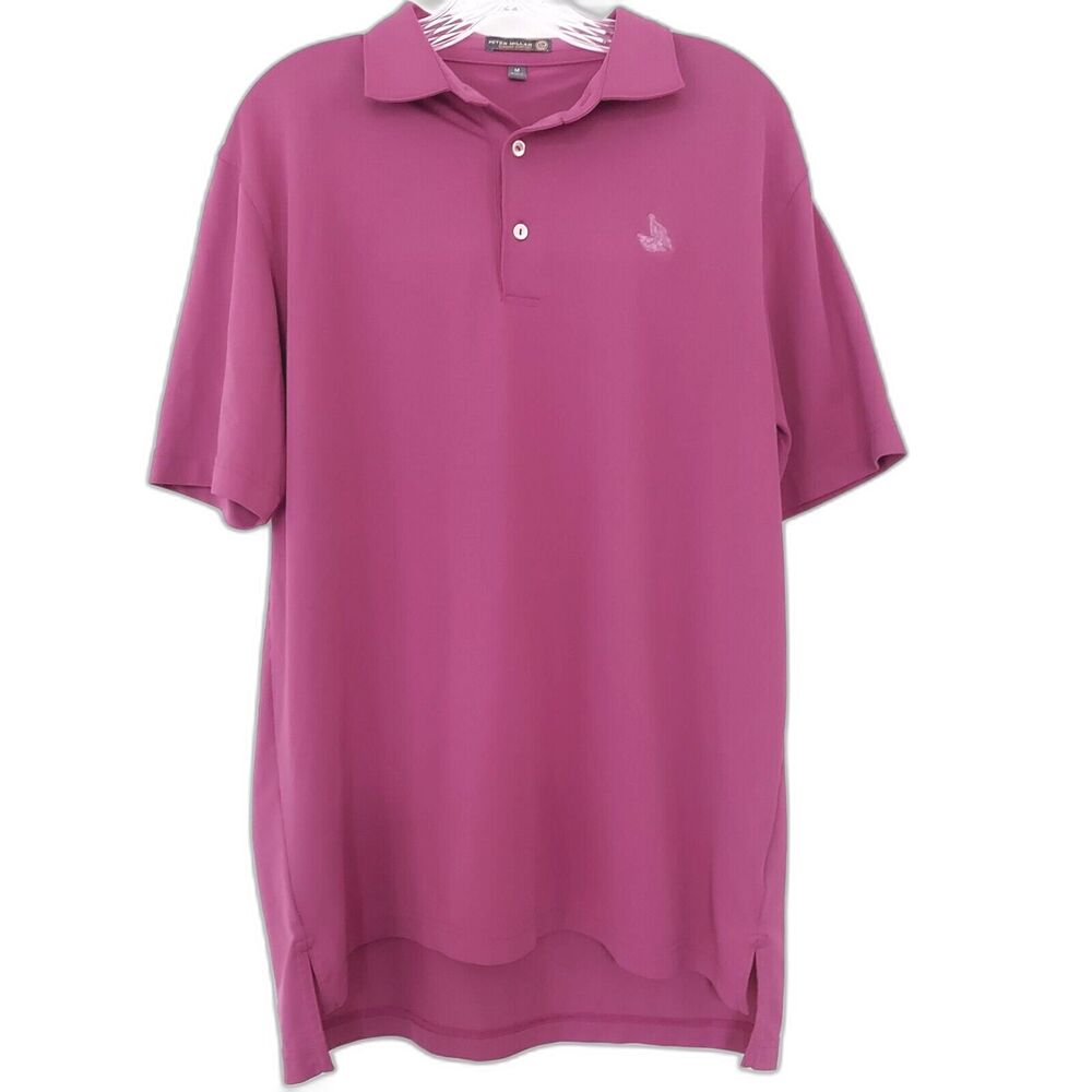 Peter Millar Mens Golf Polo Medium / Pink Summer Comfort